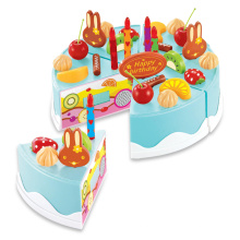 2015 haute qualité écologique en plastique bricolage gâteau aux fruits jouet coupe et jouer de la nourriture